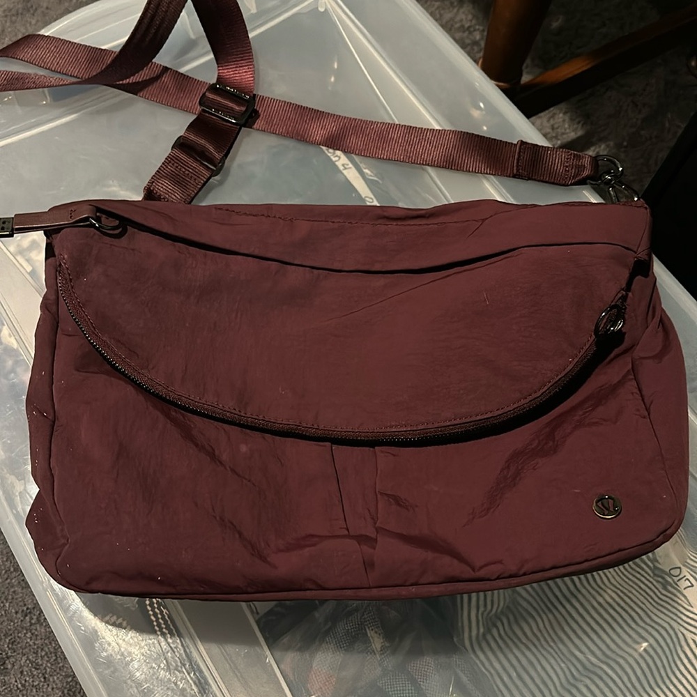 Burgundy Lululemon Adjustable Strap Bag